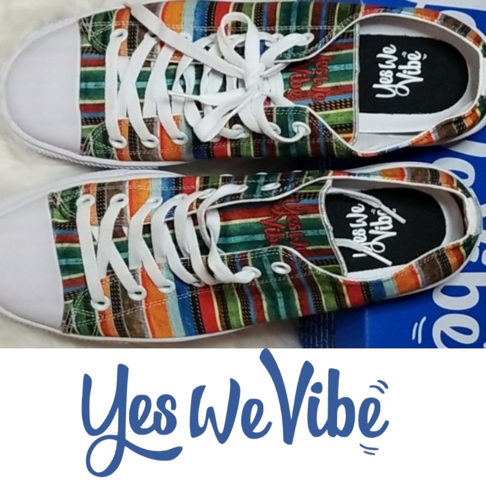 Yes We Vibe Striped Sneakers